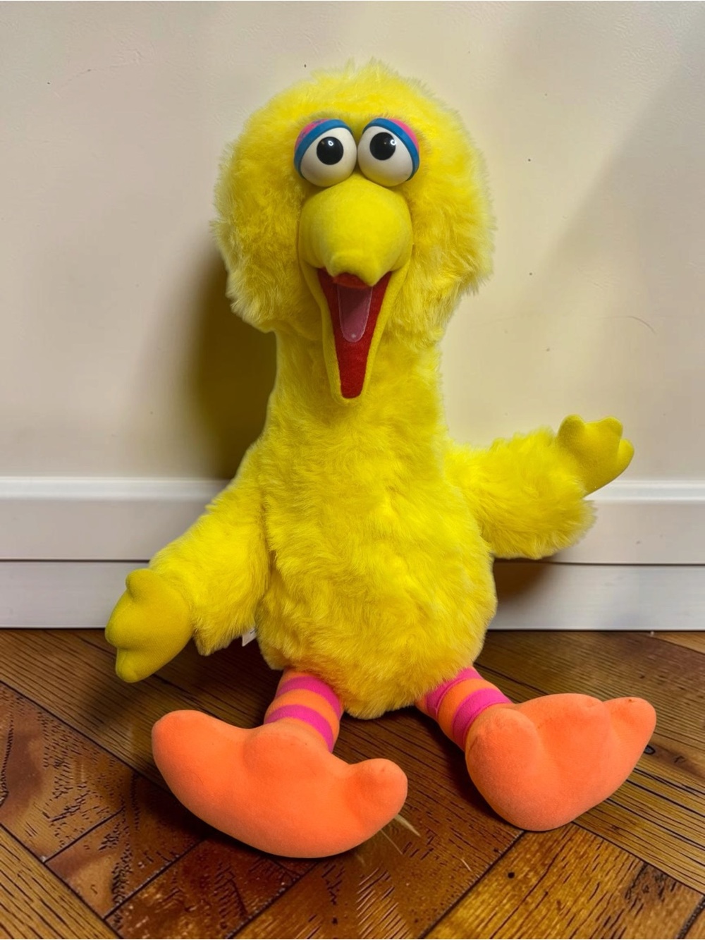 Vintage 1986 Playskool Sesame Street Talking Big Bird Pull String Plush 22”